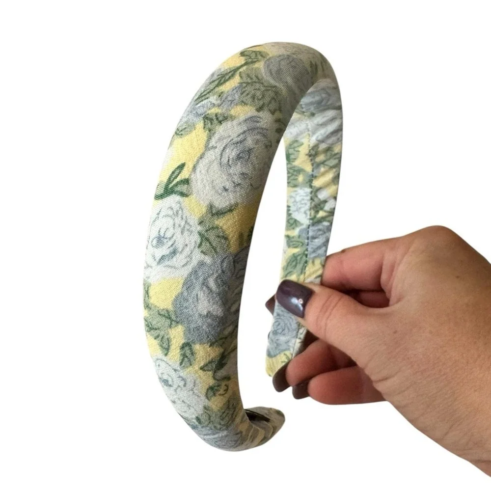 Women's Floral Headband in Yellow and Green‎ Boho Cottagecore Feminine Stylish